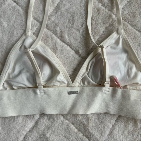 Victoria's Secret PINK | Cream Embroidered Triangle Bralette | Size Extra Small - Picture 7 of 13